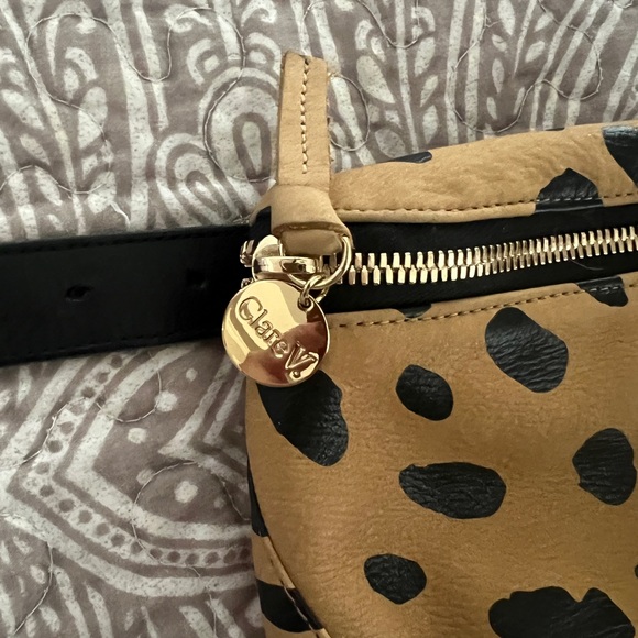 Clare V Tan and Black Leopard Belt Bag Fanny Pack - Picture 5 of 6